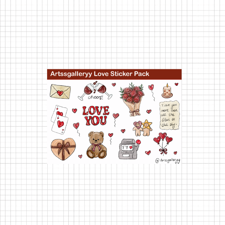 Love Sticker Pack 24 Adet