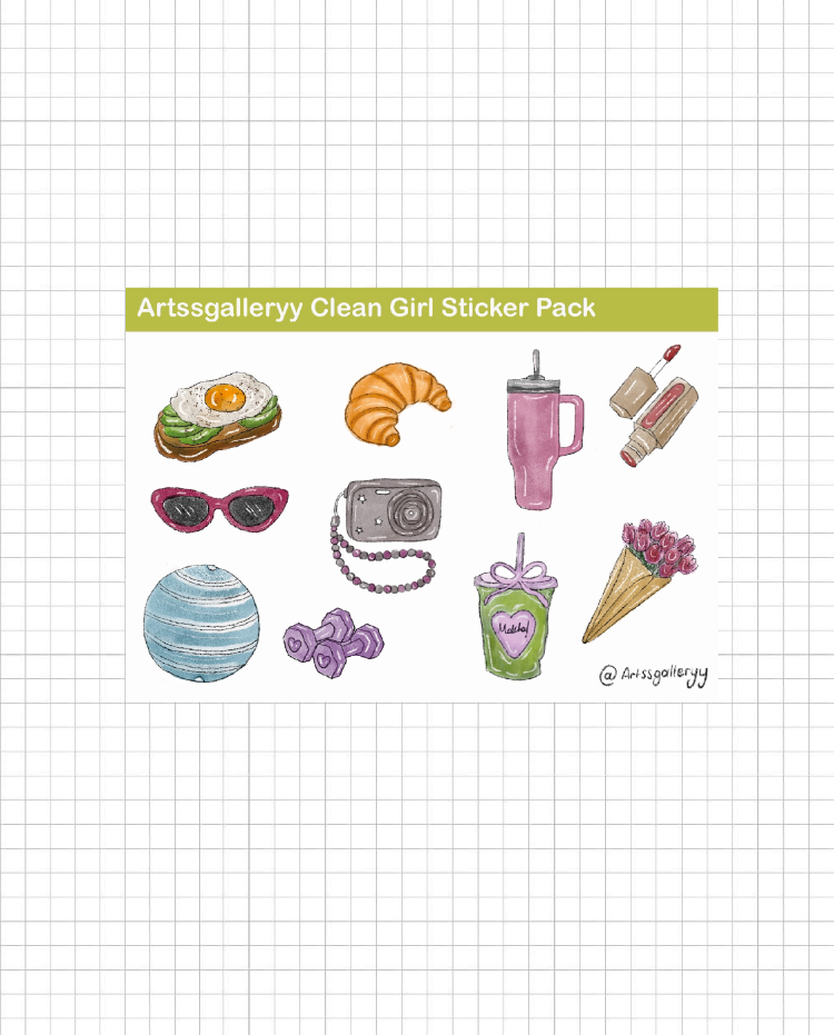 Clean Girl Sticker Pack 10 Adet