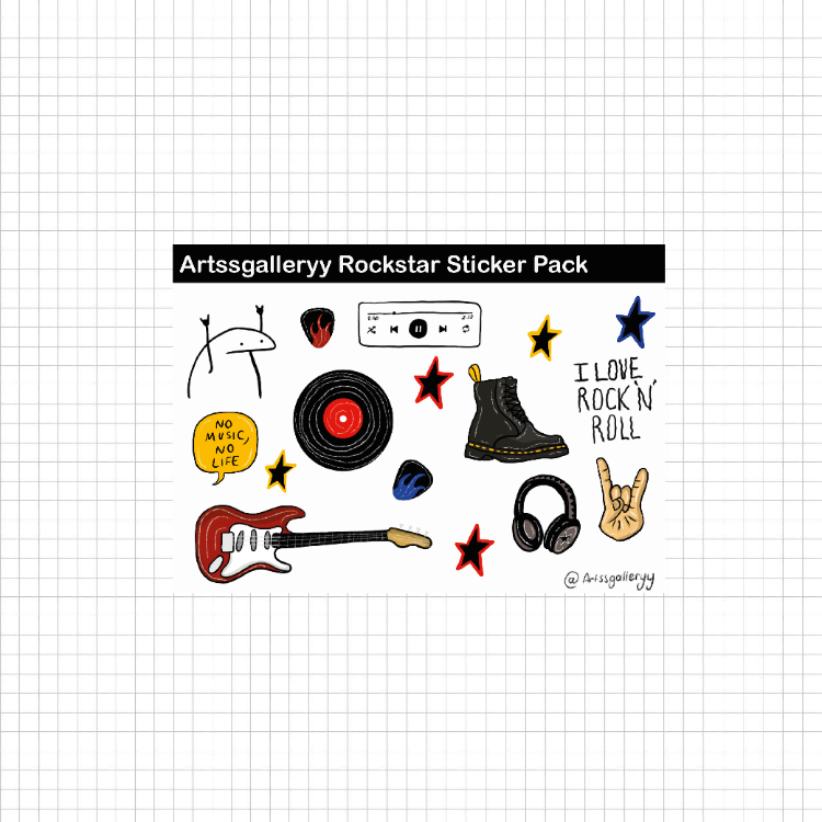 Rockstar Sticker pack 16 Adet