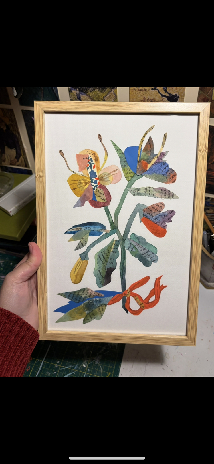 Paper art flowers (çerçeveli)