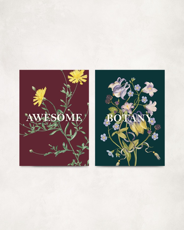 Botanik İkili Poster Seti – AWESOME & BOTANY
