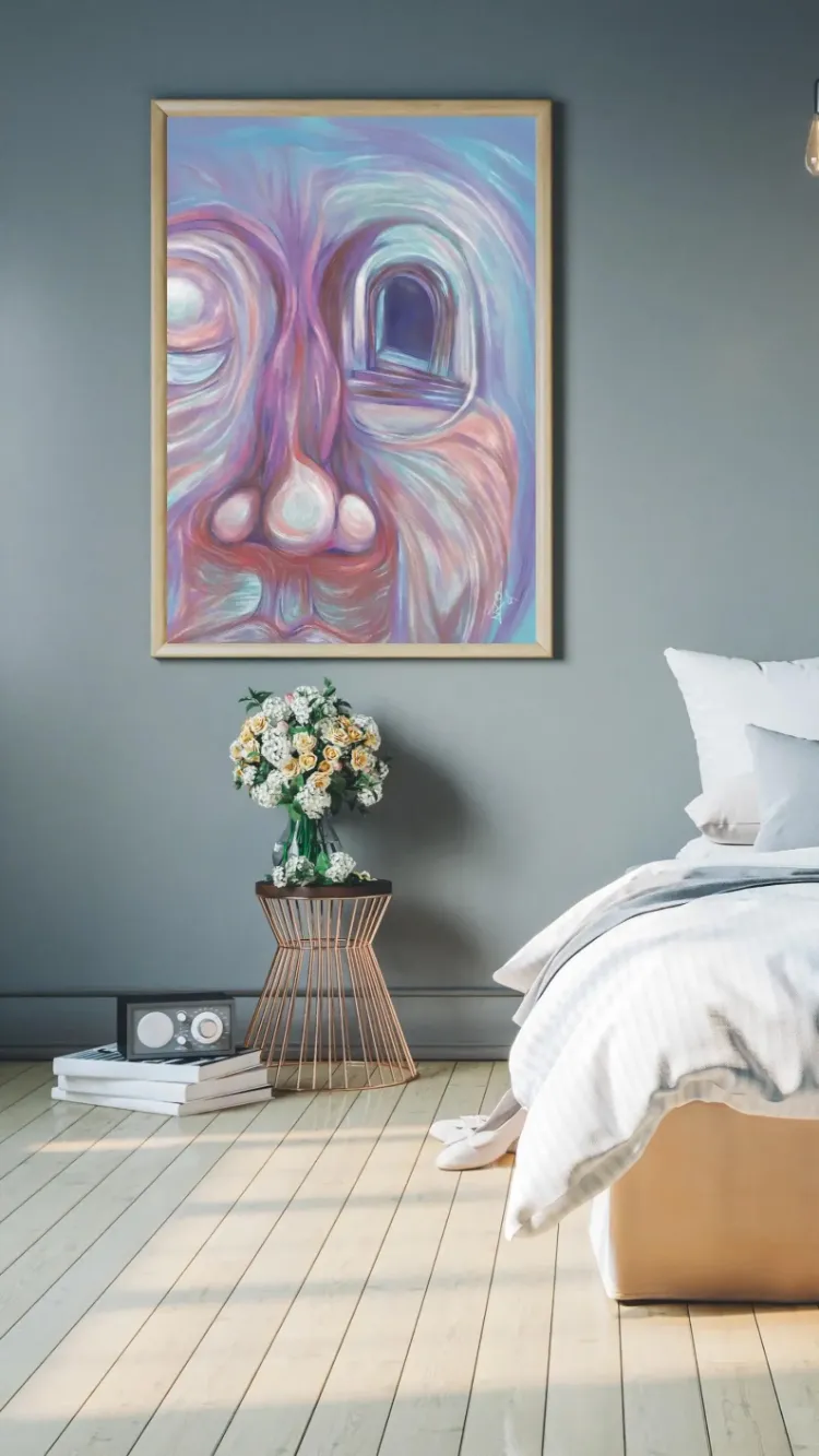Surreal Figure Art Print, Colorful Contemporary Wall Art, Signed Numbered Fine Art Print. Gateway. 2