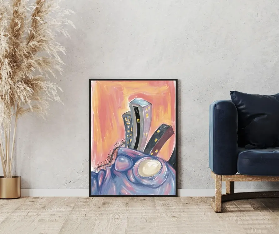 Surreal Art Print, Colorful Contemporary Wall Art, Signed Numbered Fine Art Print. Mindscape. 2025.