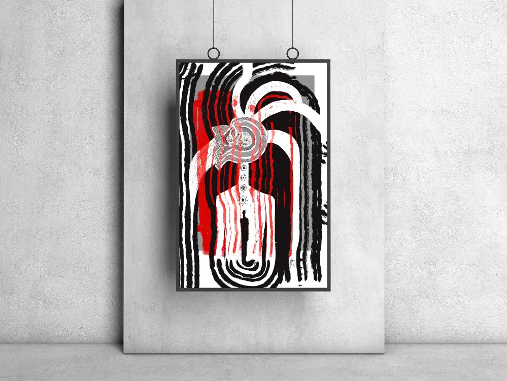 Surreal Art Print, Colorful Contemporary Wall Art, Signed Numbered Fine Art Print. Nobody In B. 2023
