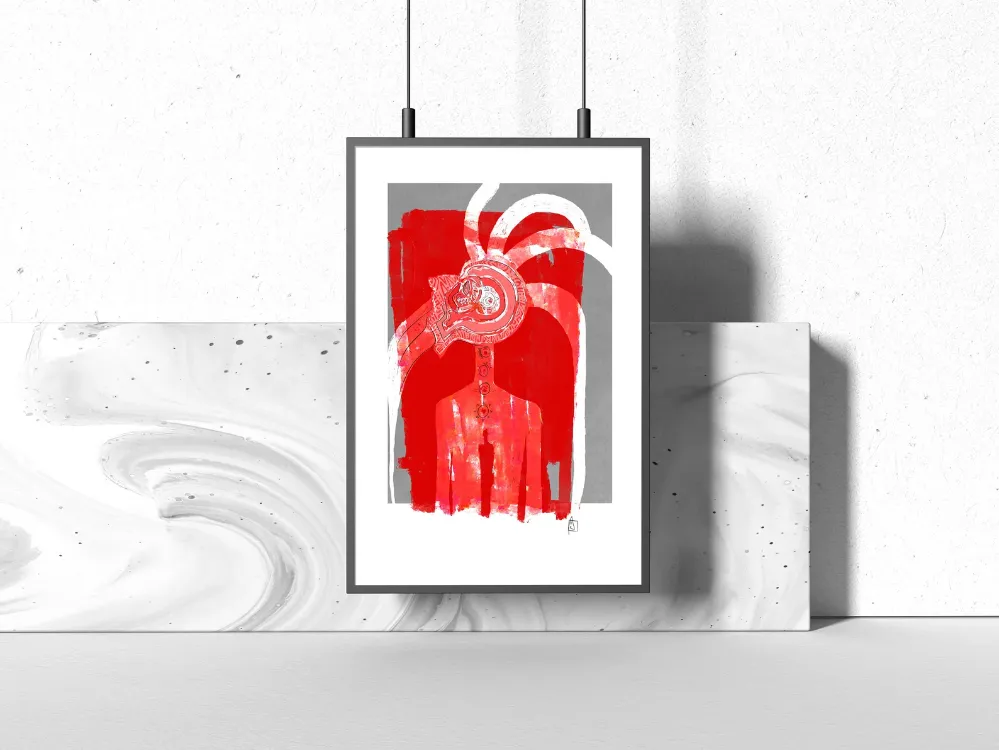 Surreal Art Print, Colorful Contemporary Wall Art, Signed Numbered Fine Art Print. Nobody In R. 2023