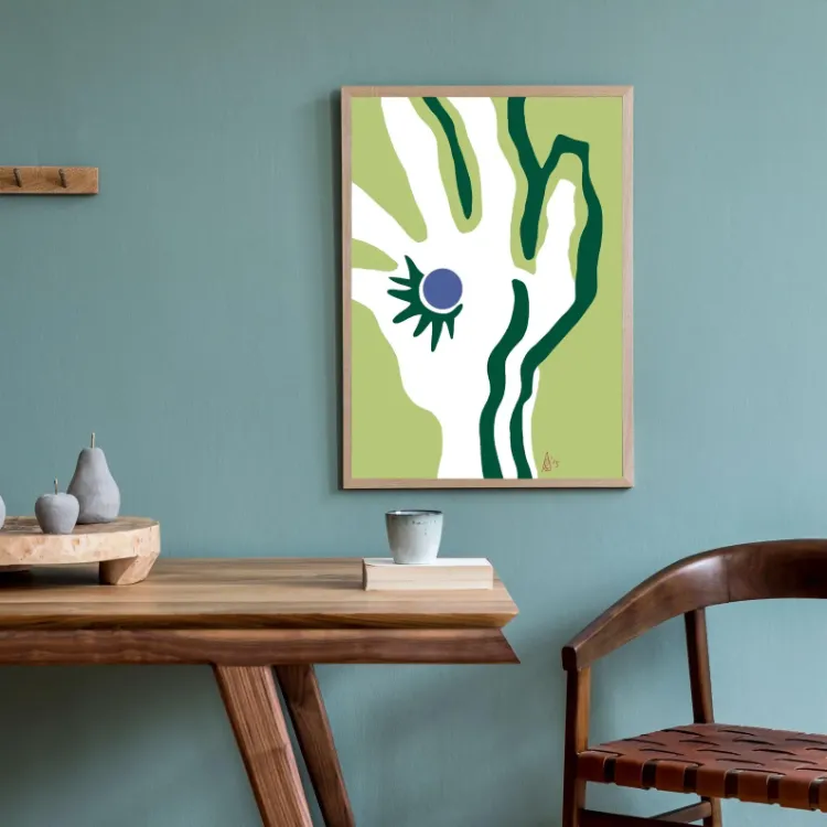 Colorful Contemporary Wall Art, Signed Numbered Fine Art Print. Mark the Spot. 2025.