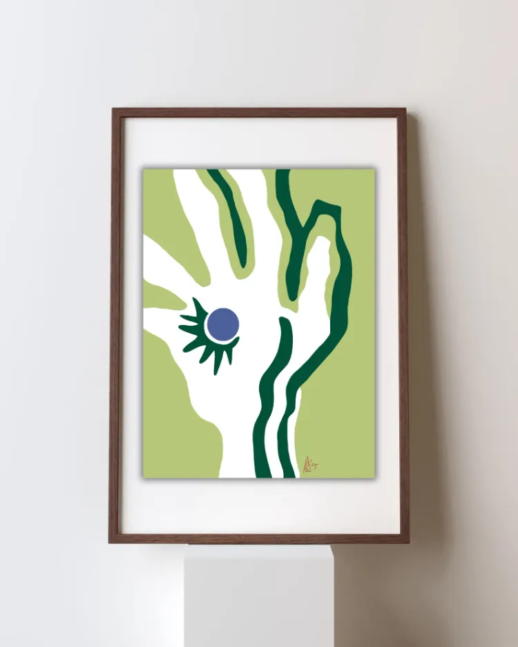 Colorful Contemporary Wall Art, Signed Numbered Fine Art Print. Mark the Spot. 2025.