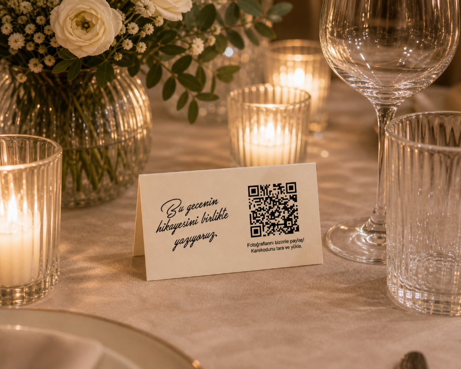 QR Masa Kartı - Standart Tasarım -