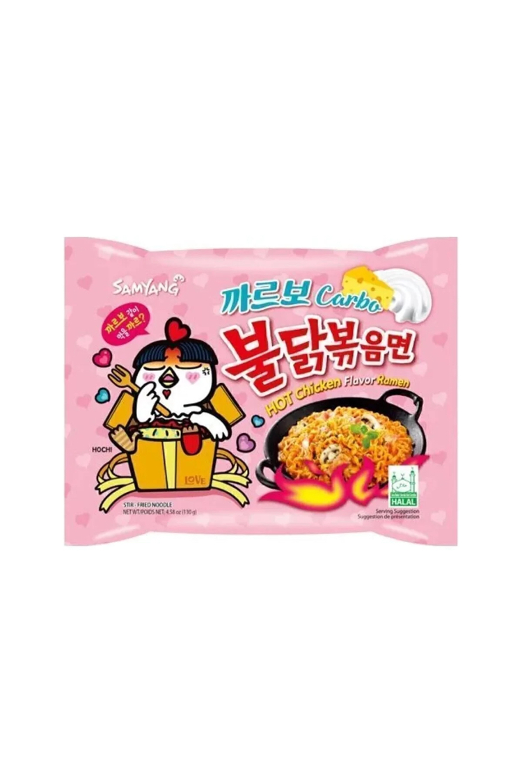 Buldak ramen carbonara noodle (Pembe)