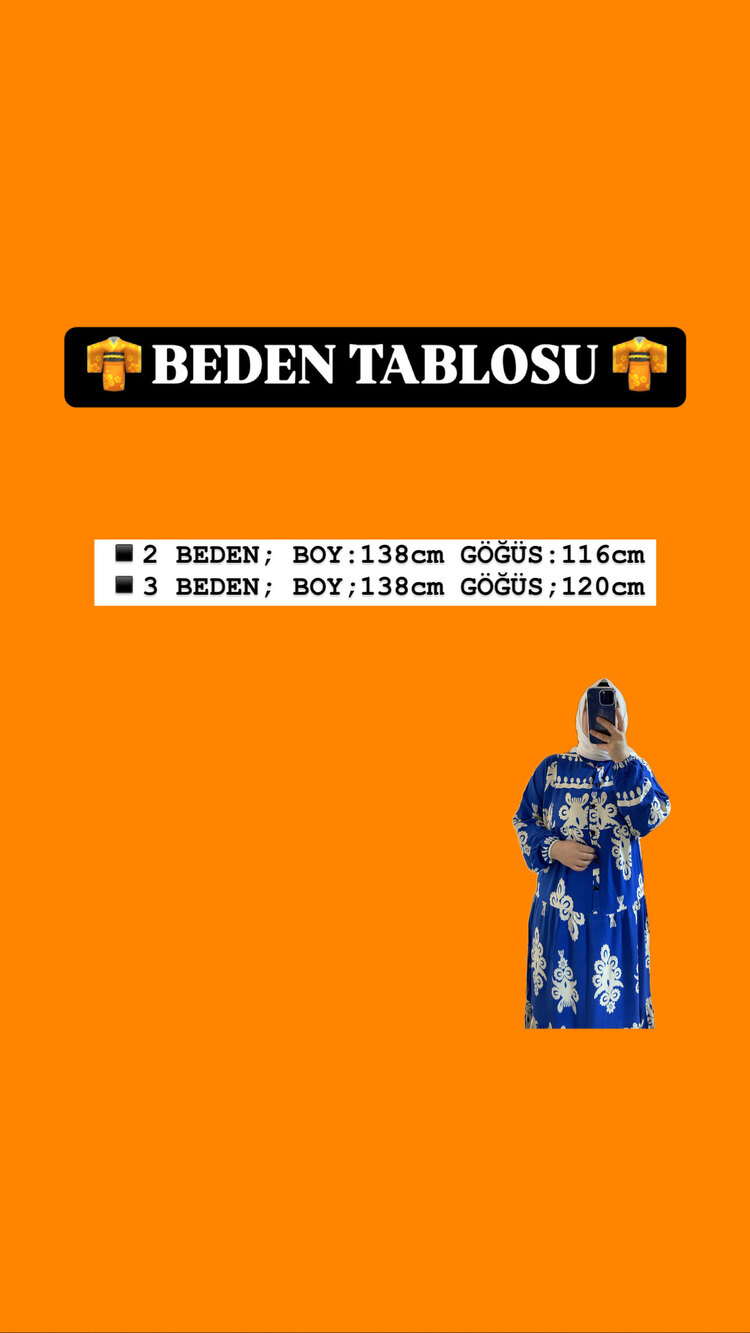 ETNİK DESEN ELBİSE