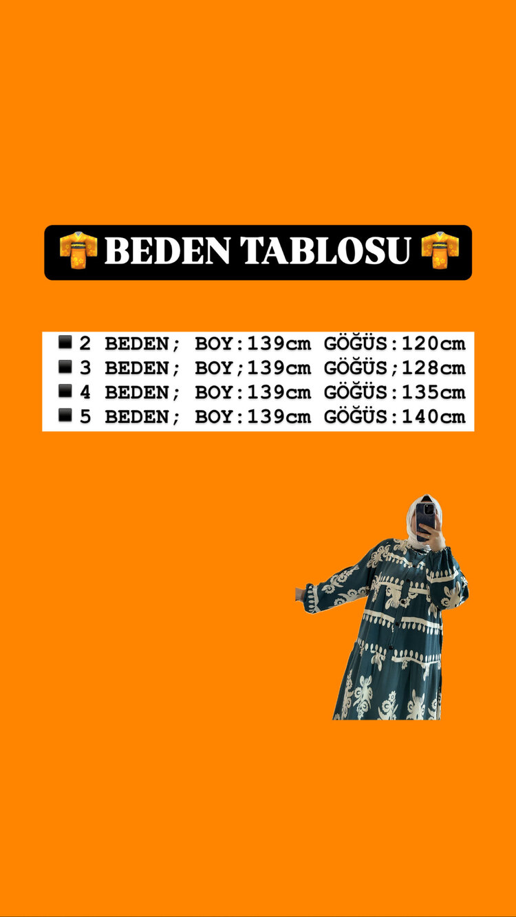 ETNİK DESEN ELBİSE