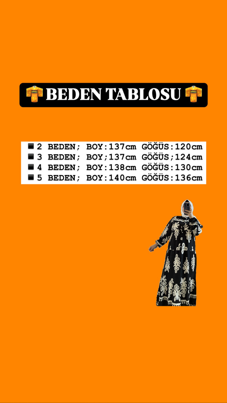 ETNİK DESEN ELBİSE