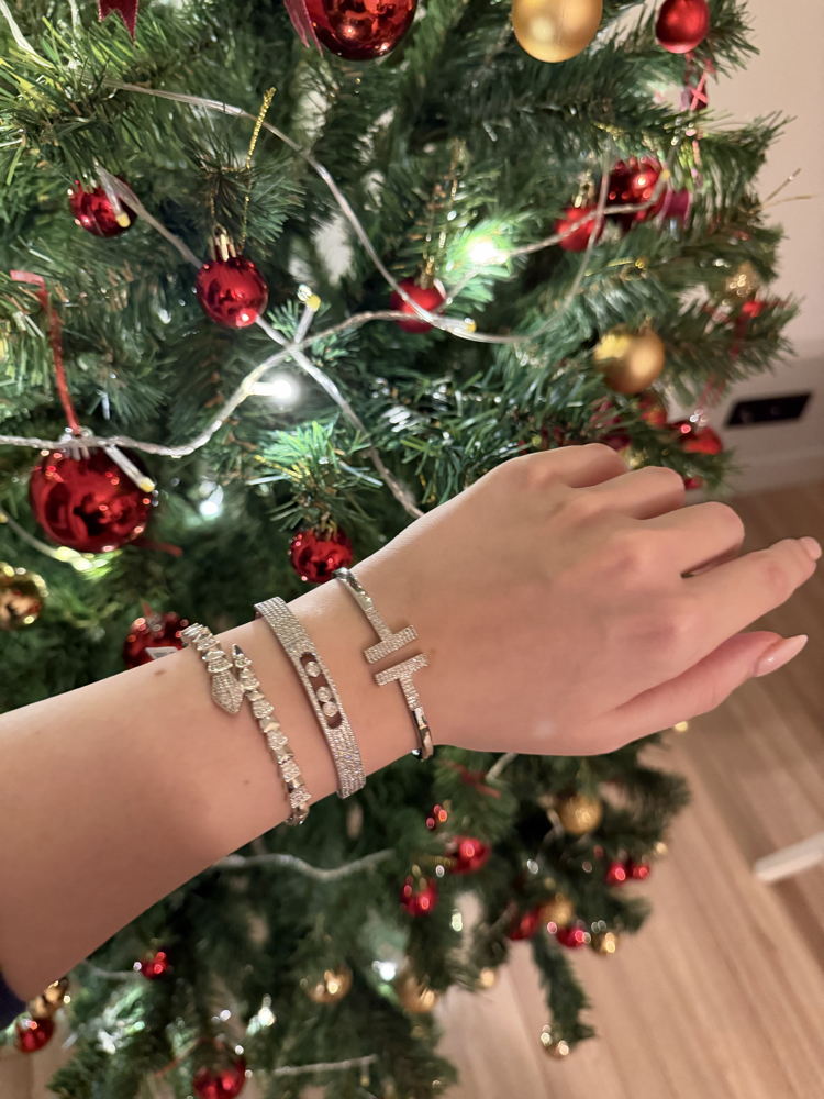 Özel Seri Taşlı Bileklik Silver