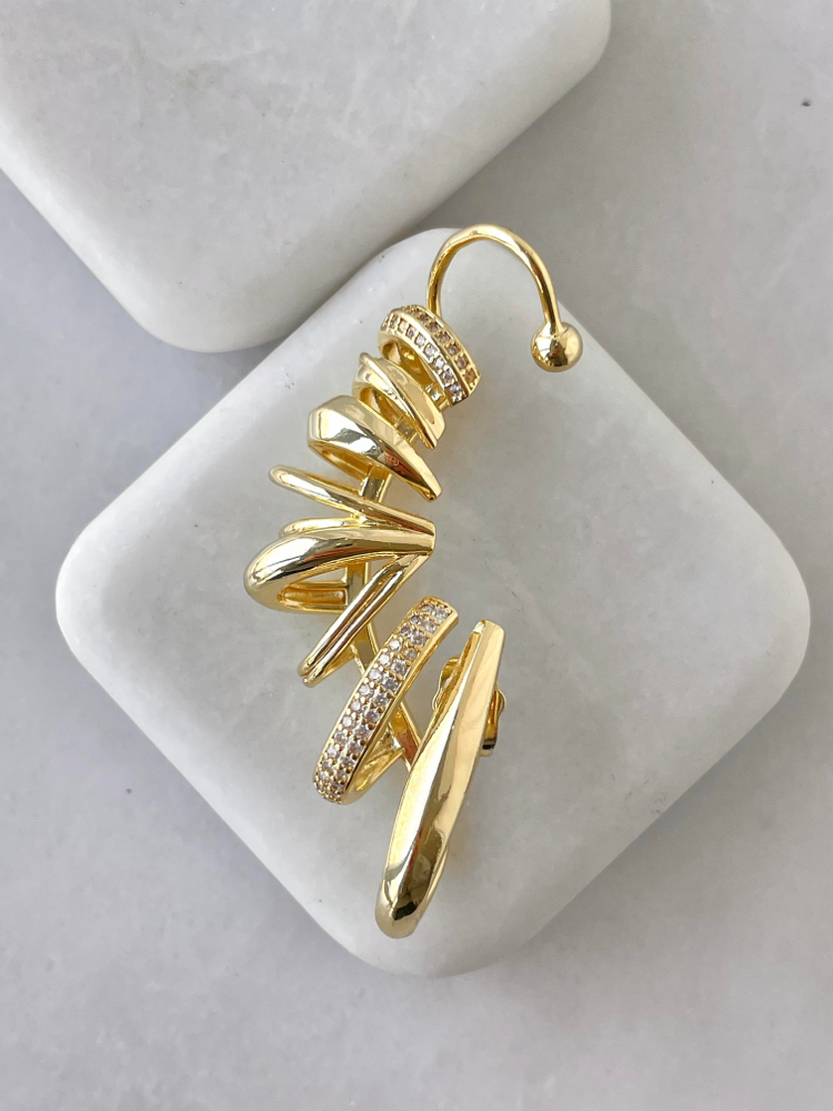 Altın Kaplama Çoklu Görünümlü Earcuff