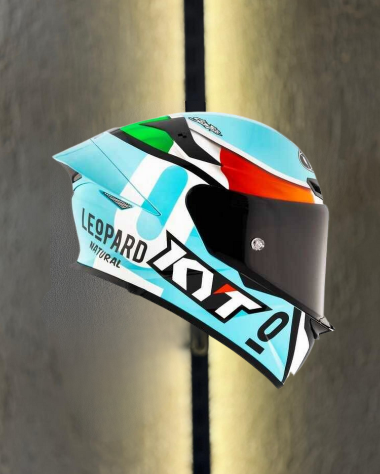 KYT TT-REVO KASK LEOPARD EDITION TRICOLORE E145