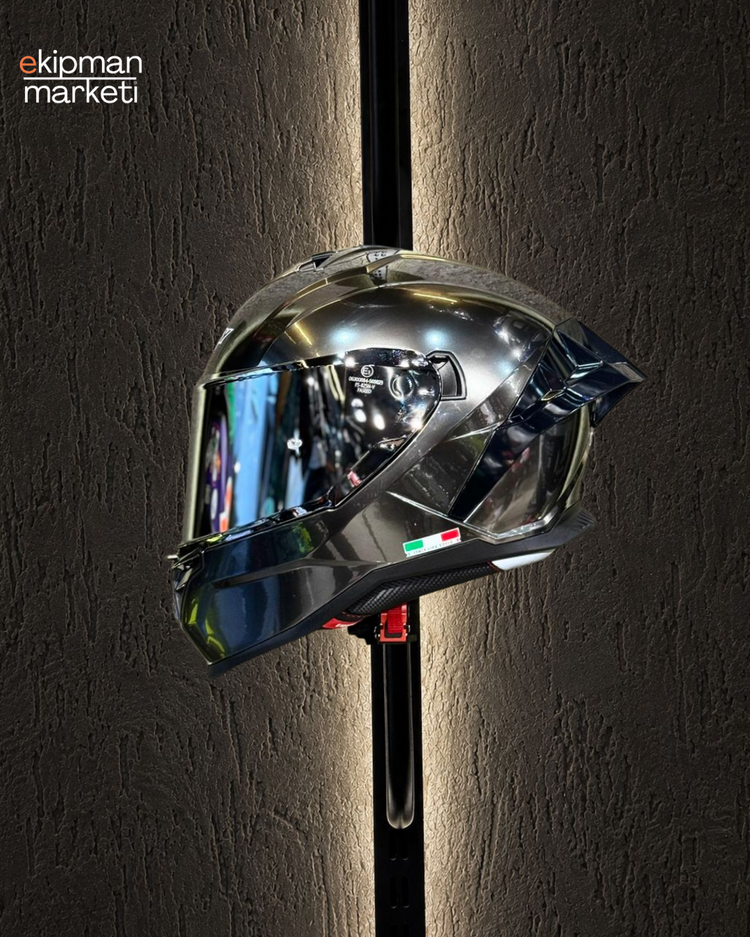 SWAY 867 Kask BULLET Silver Vizörlü İridyum Edition