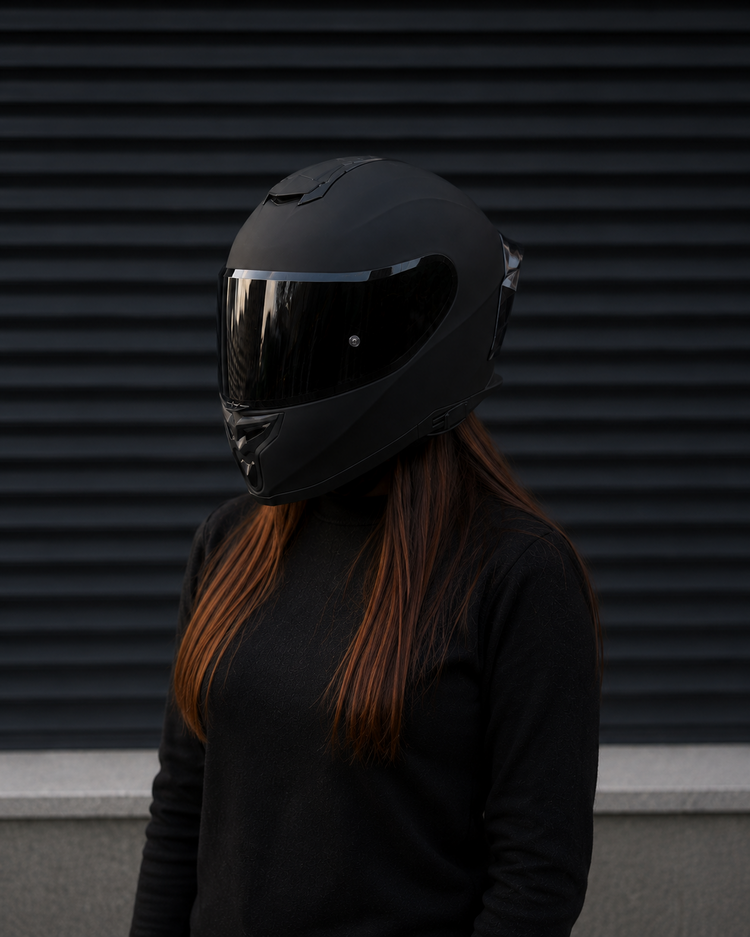 Rivox R1 Matt Black Motosiklet Kask