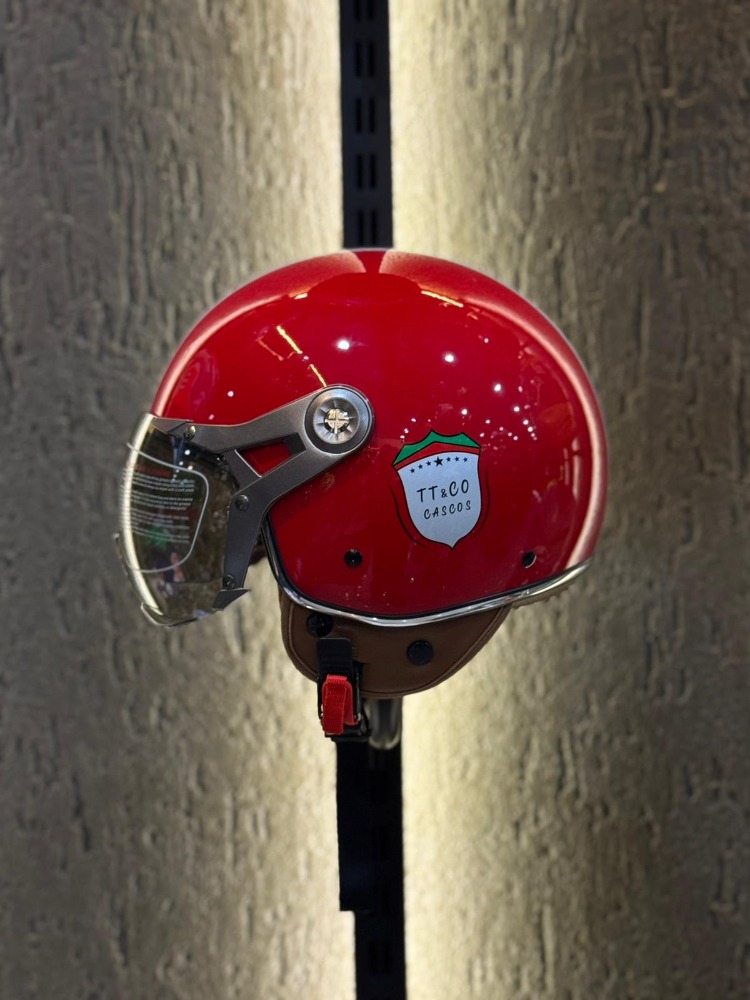 Aegis Retro Açık Kask (Kırmızı)