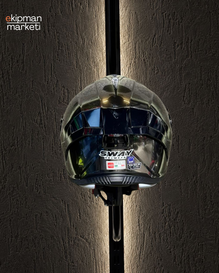 SWAY 867 Kask BULLET Silver Vizörlü İridyum Edition