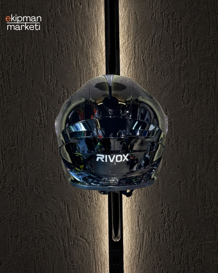 R2 Gloss Black Motosiklet Kask ( Şeffaf Vizör ) Hediye