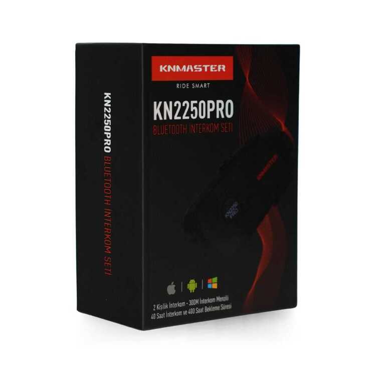 Knmaster KN2250 PRO Motosiklet Kask Interkom Bluetooth Intercom Kulaklik Seti