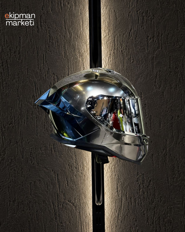 SWAY 867 Kask BULLET Silver Vizörlü İridyum Edition