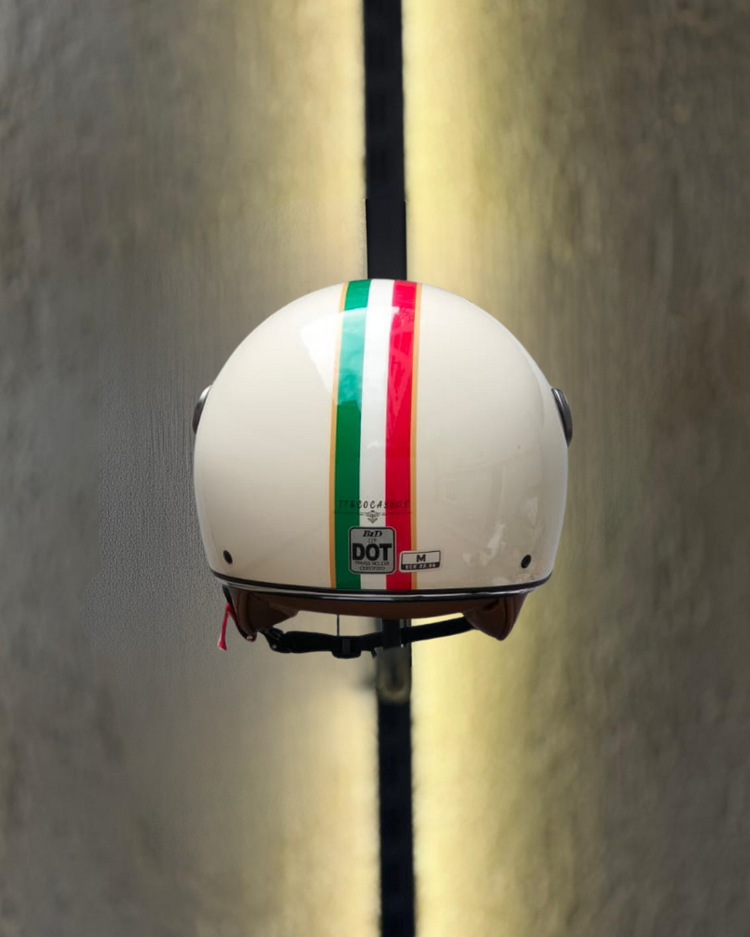 Retro Açık Kask İtalyan (Krem)