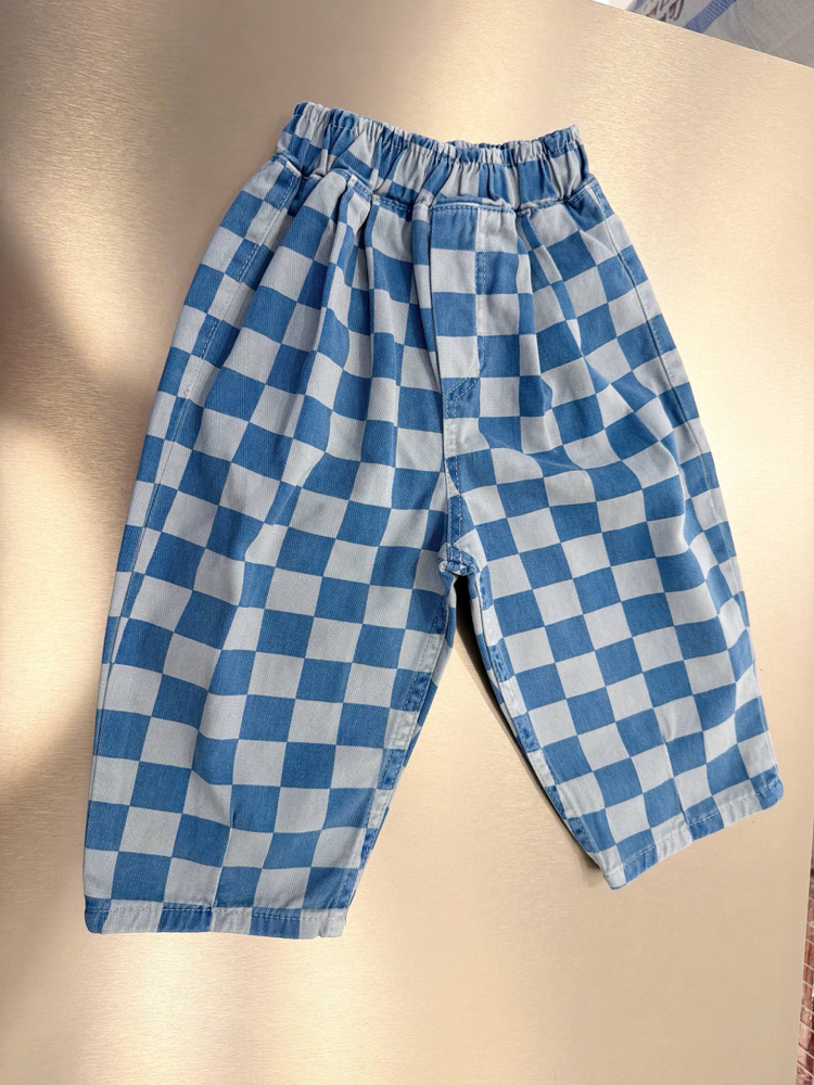 La’ciel Paris Mavi Damalı Balloon Jeans