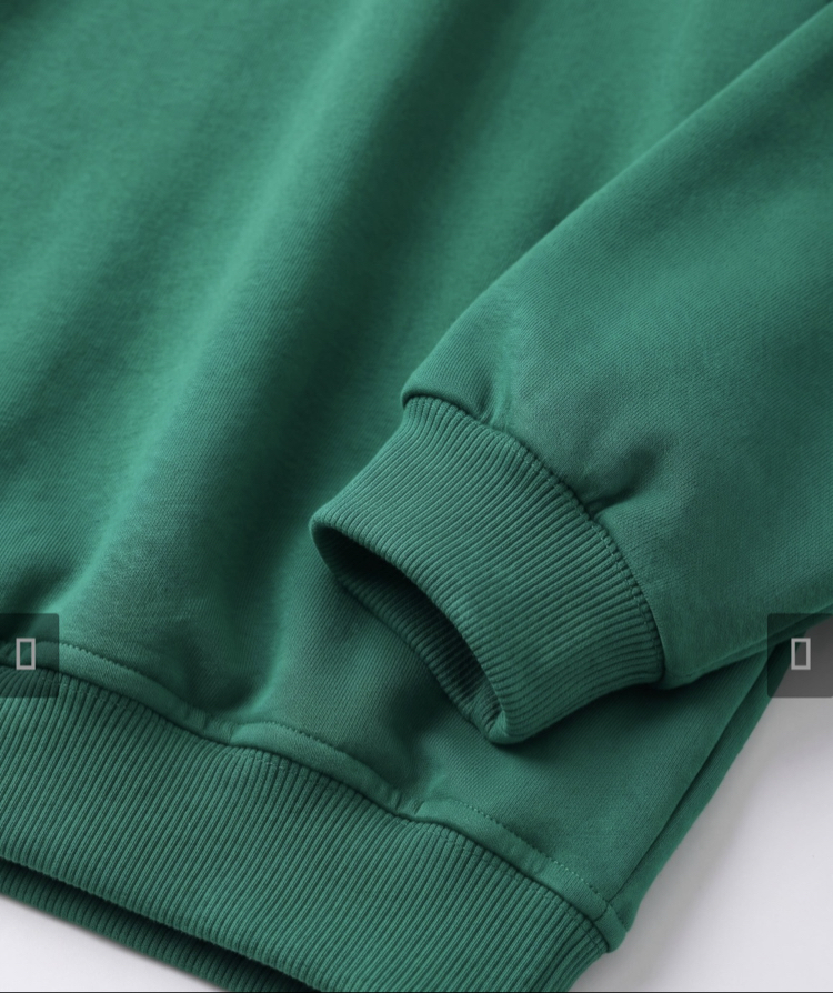 Polo Yaka Yeşil Nakış Detaylı Sweatshirt