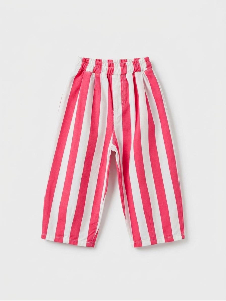 Laciel Paris Pembe Çizgili Balloon Jeans 