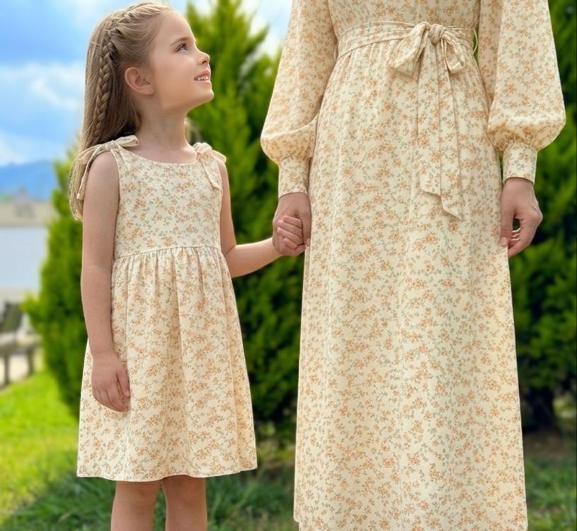 Portakal Çiçeği Anne & Kız Kombin