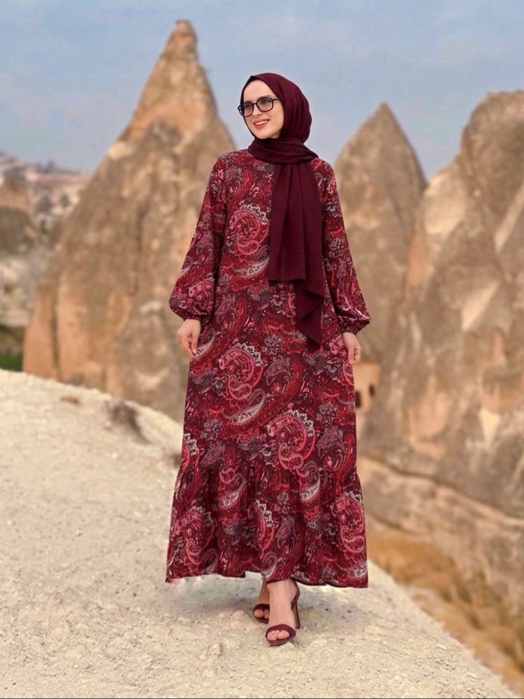 Bordo Peri Dress