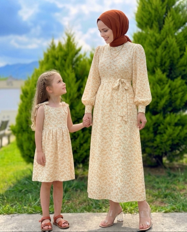 Portakal Çiçeği Anne & Kız Kombin