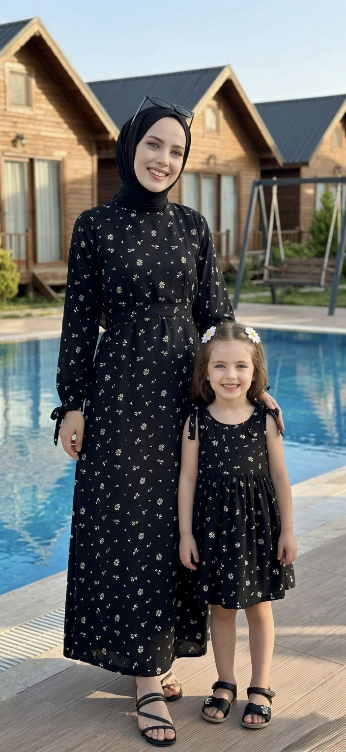 Papatya Falı Anne & Kız Kombin