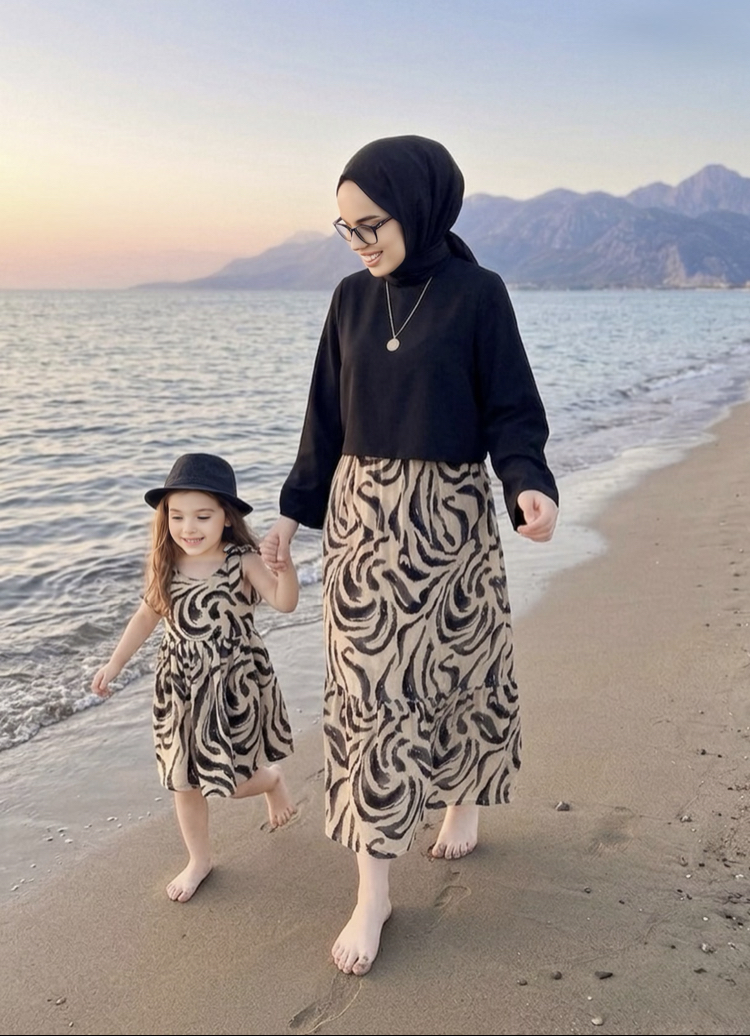Siyah Kuğu Anne & Kız Kombin