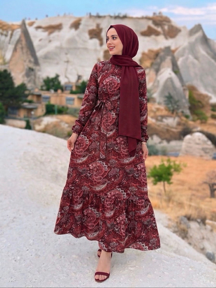 Bordo Peri Dress