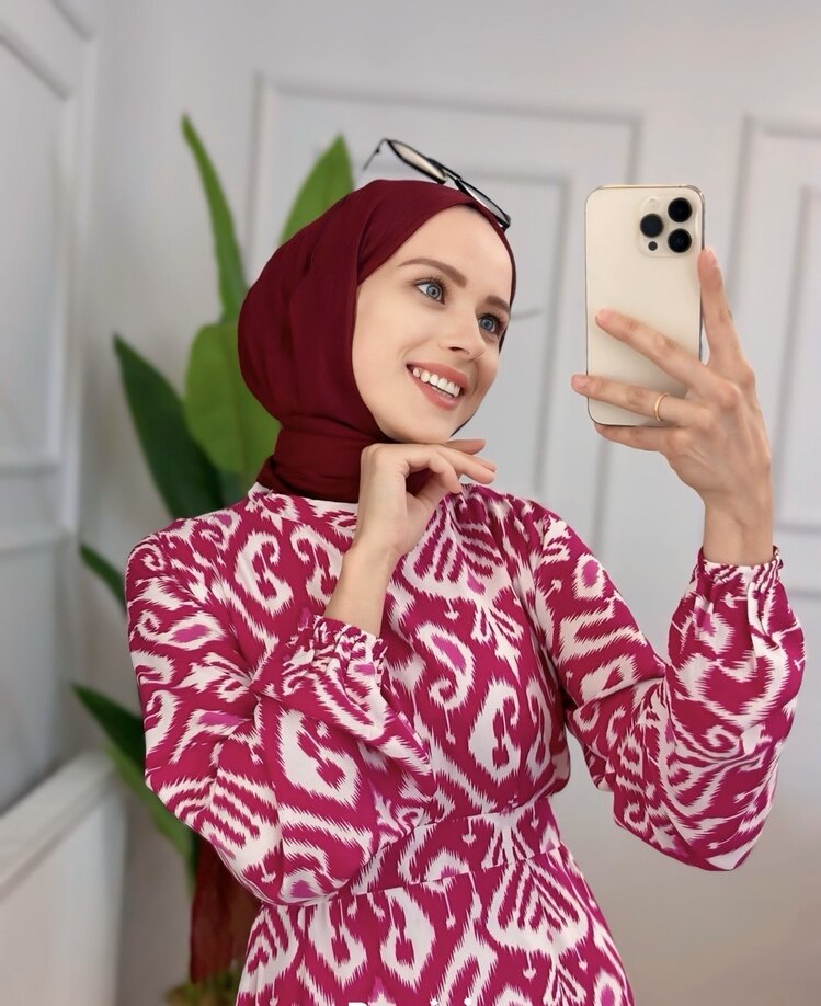 Fuşya Etnik Dress