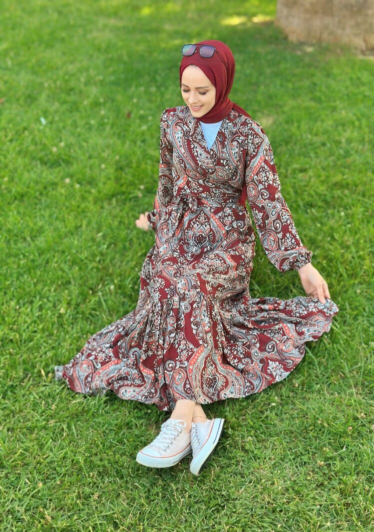 Bordo Şah Etek Takım