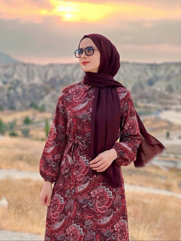Bordo Peri Dress