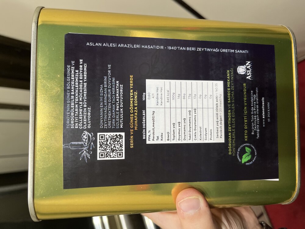 2 Lt Erken Hasat Soğuk Sıkım Natural Sızma Zeytinyağı