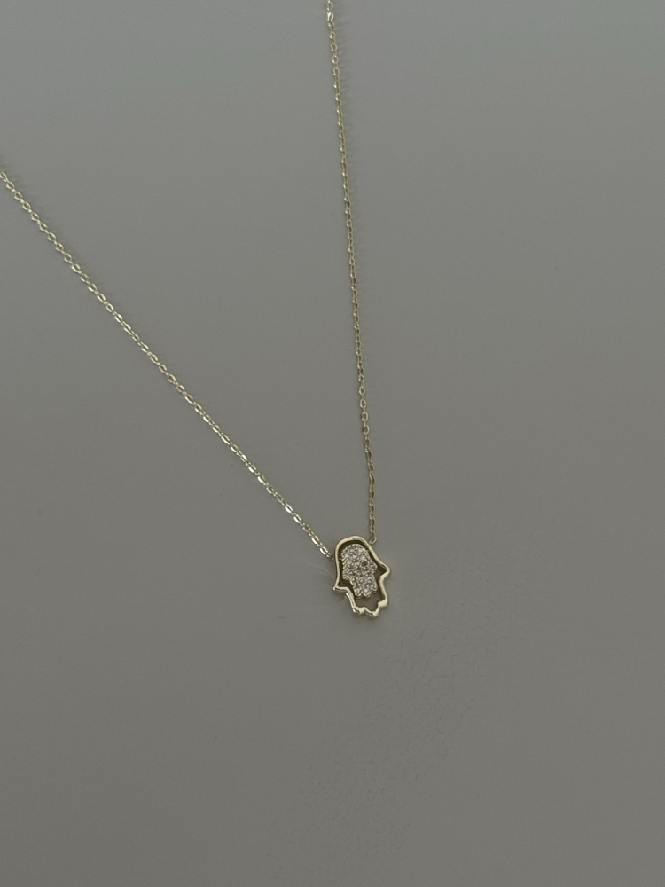 Özel seri taşlı hamsa kolye ( 45 cm ) 