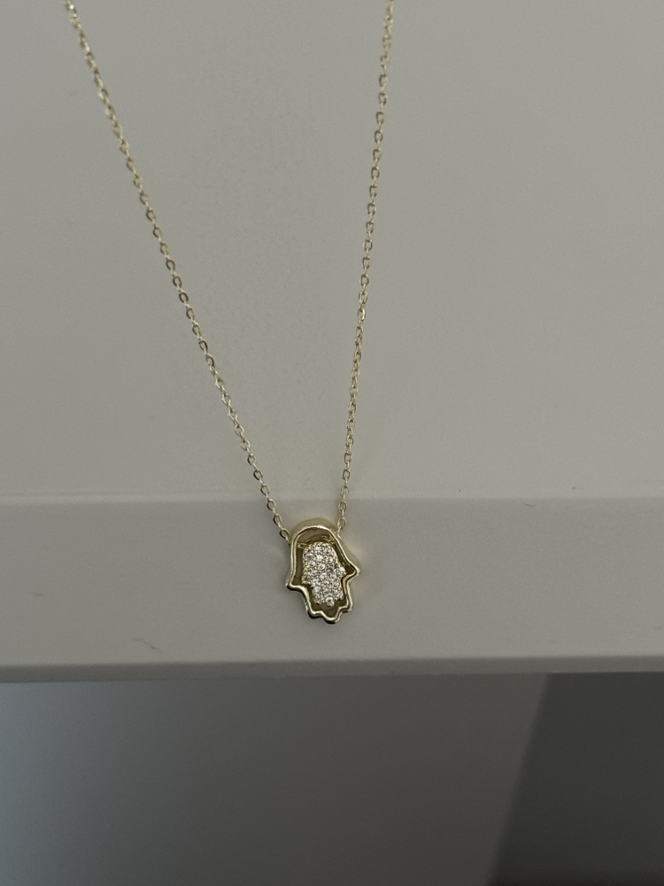 Özel seri taşlı hamsa kolye ( 45 cm ) 