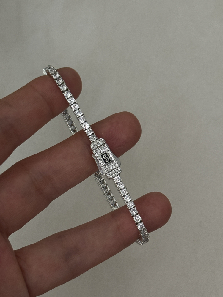 Özel seri 2 mm döküm monaco su yolu bileklik ( Silver )