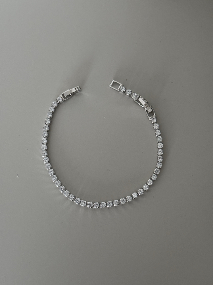 Xuping 3 mm su yolu Silver bileklik 