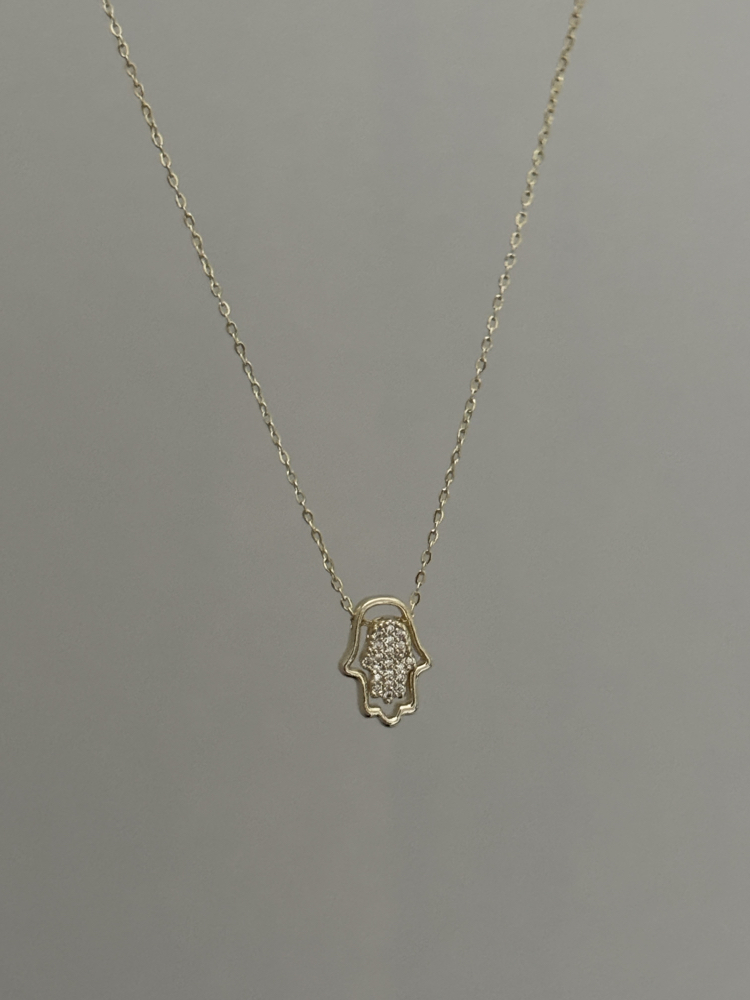 Özel seri taşlı hamsa kolye ( 45 cm ) 