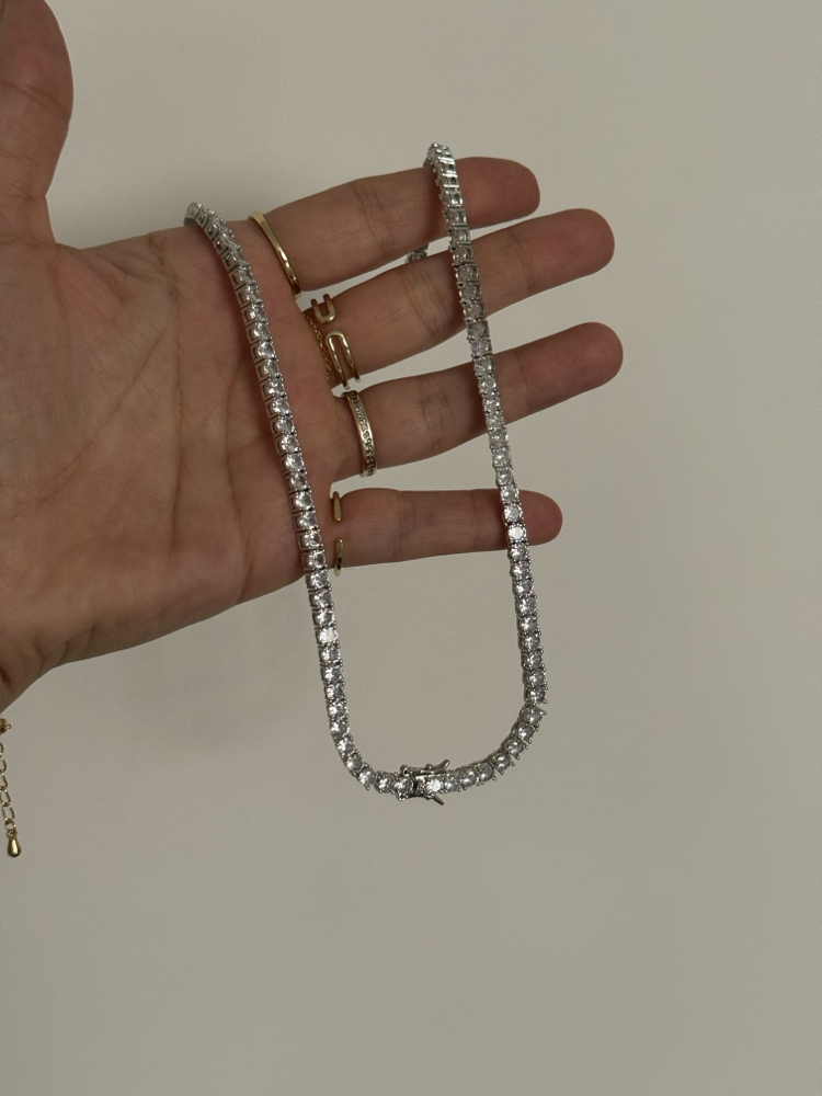 Özel seri pırlanta montür 4 mm döküm su yolu kolye