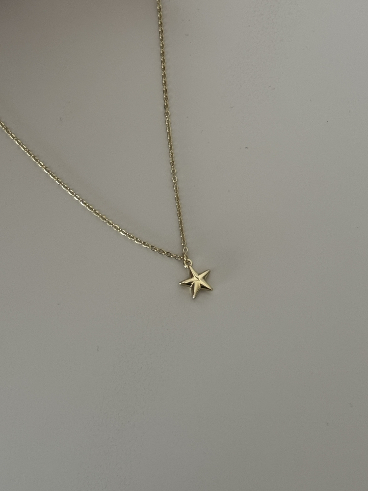 Xuping çift taraflı mini yıldız kolye(45+5 cm )