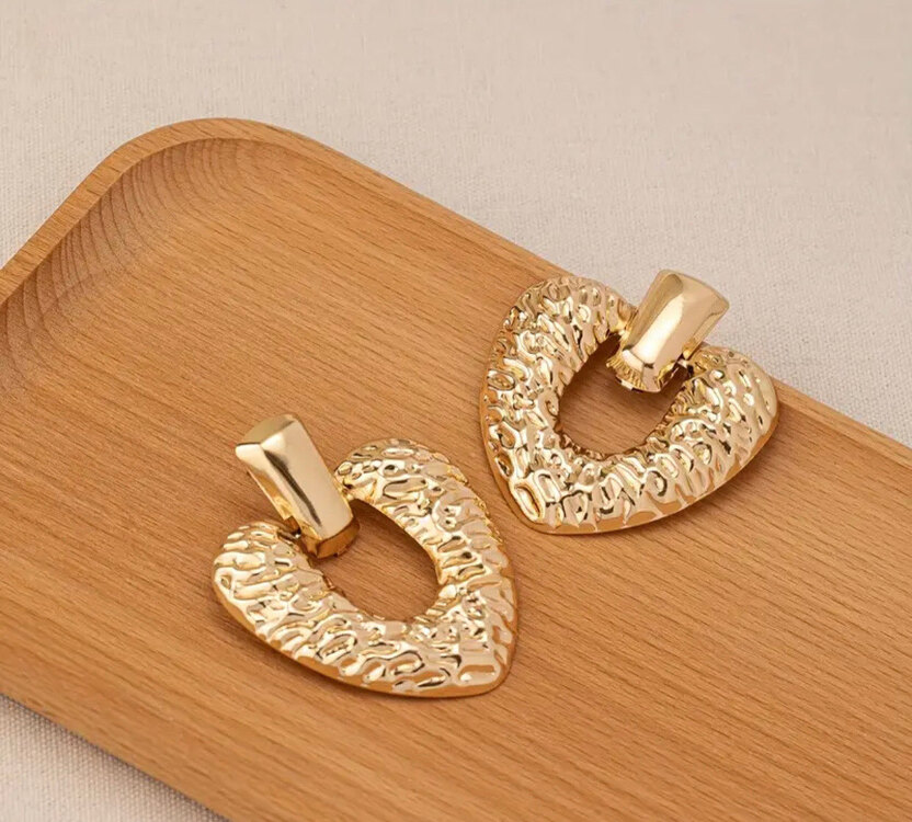 Gold Kalp Küpe