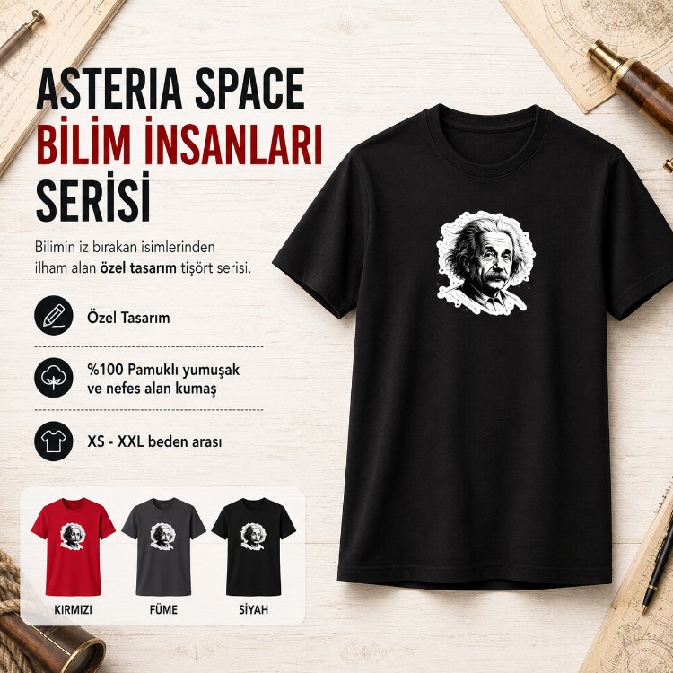 Bilim İnsanları Özel Seri Tişört - Einstein