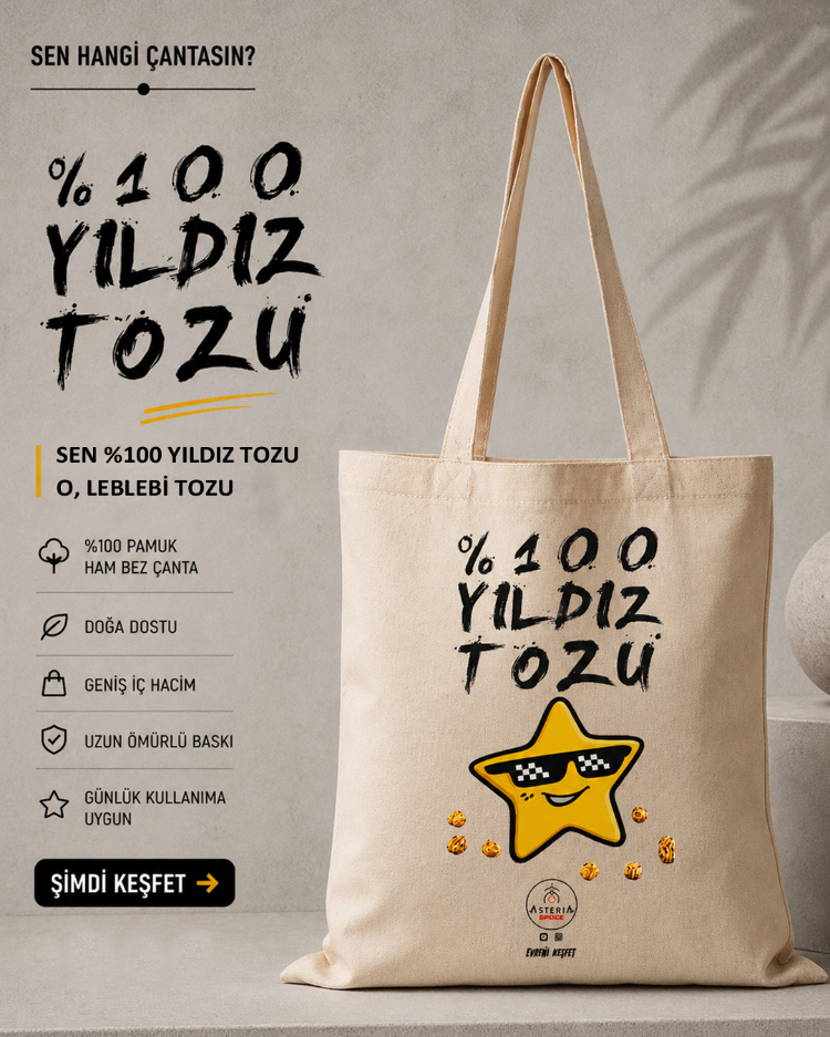 Kulplu Ham Bez Çanta - Yıldız Tozu